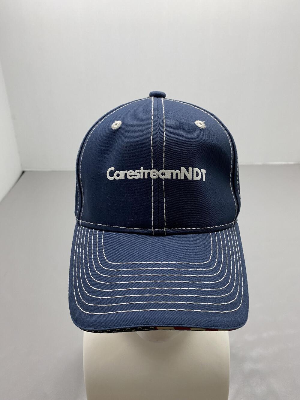Hat Cap Strap Back One Size Blue Carestream NDT Cap Adjustable Cotton Mens